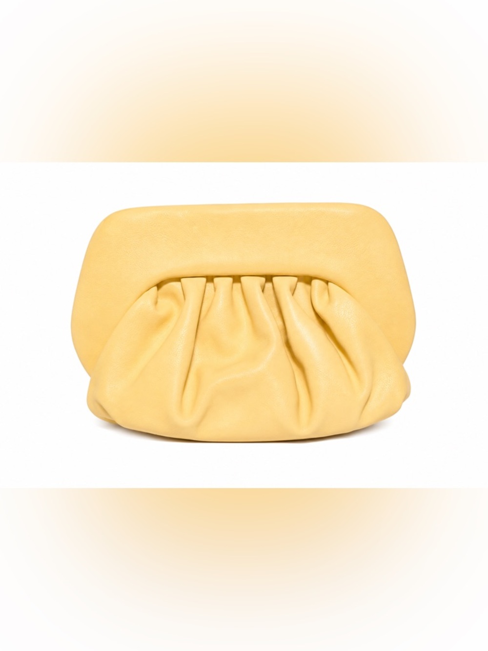 ANTHROPOLOGIE Gathered Frame Clutch Crossbody Sun Yellow NWT 💛🌼☀️